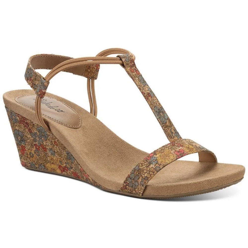 Style & Co. Floral Wedge Sandals - Multicolor